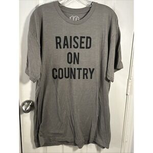 Live Love GameDay Gray Graphic TShirt Womens Size XXL "Raised On Country"